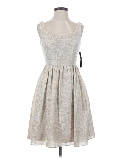 Tahari By Asl Cocktail Dress In Gold