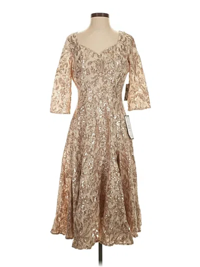 Pre-owned Tahari By Asl Cocktail Dress In Tan