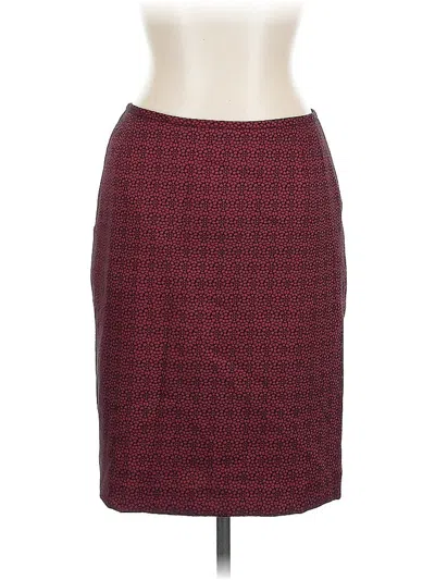 Pre-owned Tahari By Asl Formal Skirt In Burgundy