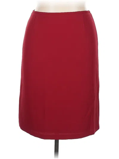 Pre-owned Tahari By Asl Formal Skirt In Burgundy