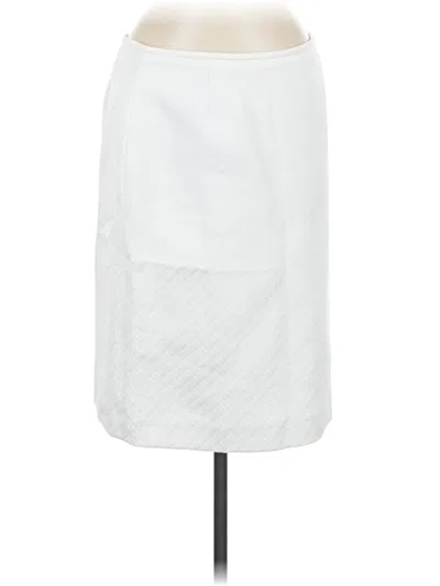 Pre-owned Tahari By Asl Formal Skirt In White