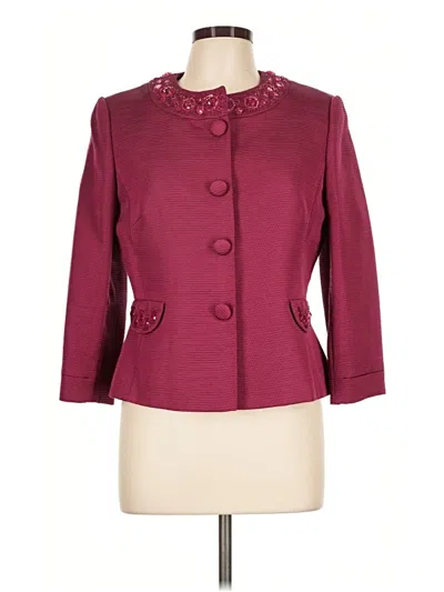 Pre-owned Tahari By Asl Jacket In Burgundy