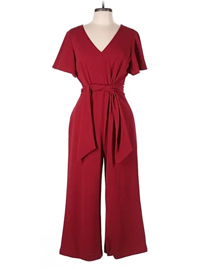 Pre-owned Tahari By Asl Jumpsuit In Burgundy