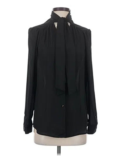 Pre-owned Tahari By Asl Long Sleeve Blouse In Black