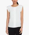 Tahari By Asl See-through Blouse In White In White