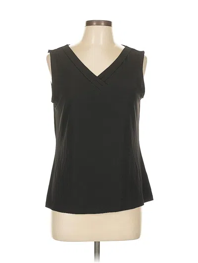 Pre-owned Tahari By Asl Sleeveless Blouse In Black