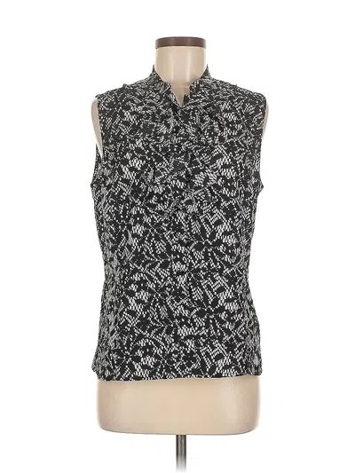 Pre-owned Tahari By Asl Sleeveless Blouse In Black