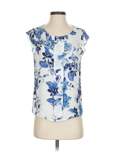 Pre-owned Tahari By Asl Sleeveless Blouse In Blue