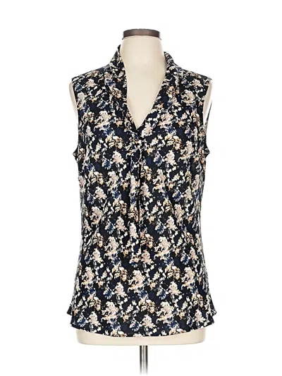 Pre-owned Tahari By Asl Sleeveless Blouse In Blue