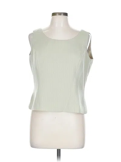 Pre-owned Tahari By Asl Sleeveless Blouse In Green