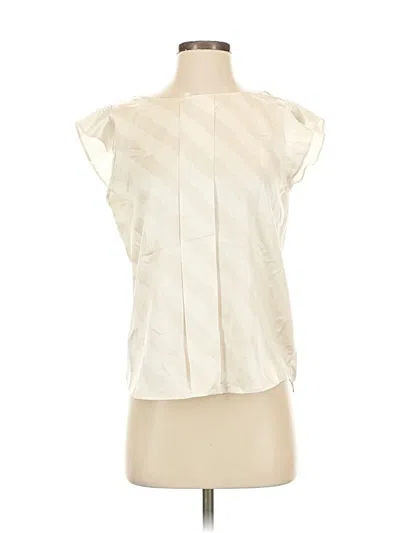 Pre-owned Tahari By Asl Sleeveless Blouse In White