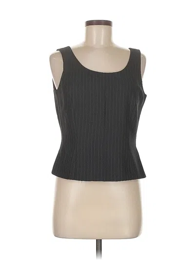 Pre-owned Tahari By Asl Sleeveless Top Gray Scoop Neck Tops