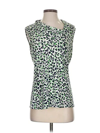Pre-owned Tahari By Asl Sleeveless Top Green Scoop Neck Tops