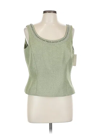 Pre-owned Tahari By Asl Sleeveless Top Green Sweetheart Neckline Tops