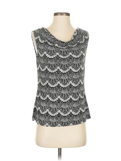 Pre-owned Tahari By Asl Sleeveless Top Silver Scoop Neck Tops