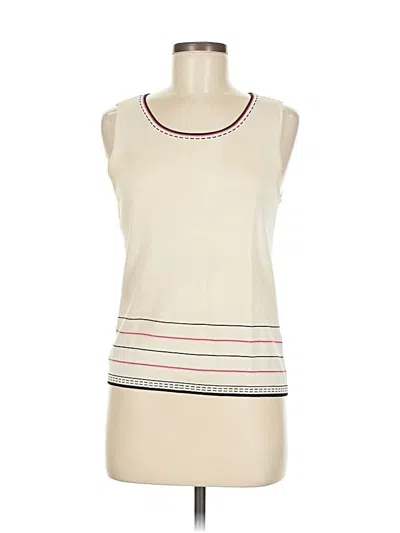 Pre-owned Tahari By Asl Sweater Vest In White