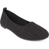 Tahari Cannes Cable Knit Ballet Flat In Animal Print