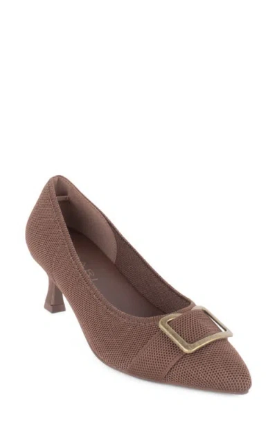 Tahari Canterbury Kitten Heel Pump In Brown
