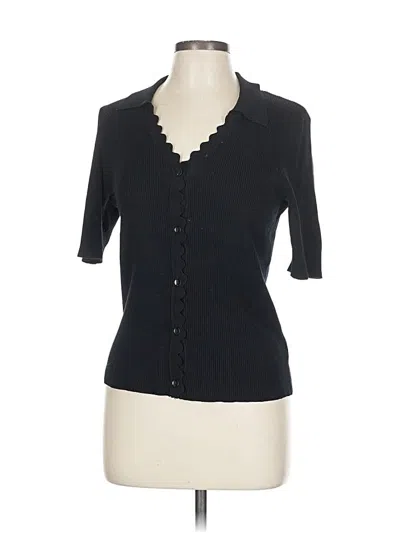 Pre-owned Tahari Cardigan Sweater In Black
