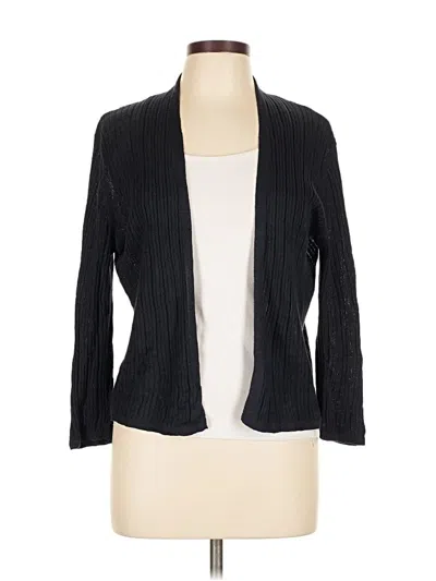 Pre-owned Tahari Cardigan Sweater In Black