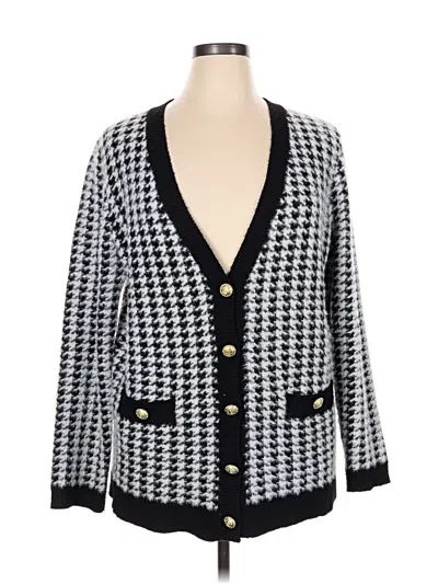 Pre-owned Tahari Cardigan Sweater In Black