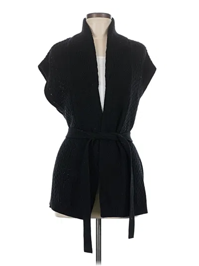 Pre-owned Tahari Cardigan Sweater In Black