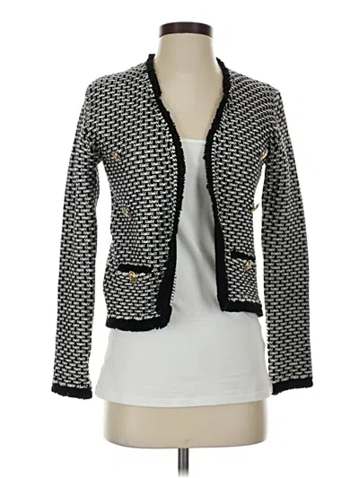 Pre-owned Tahari Cardigan Sweater In Black