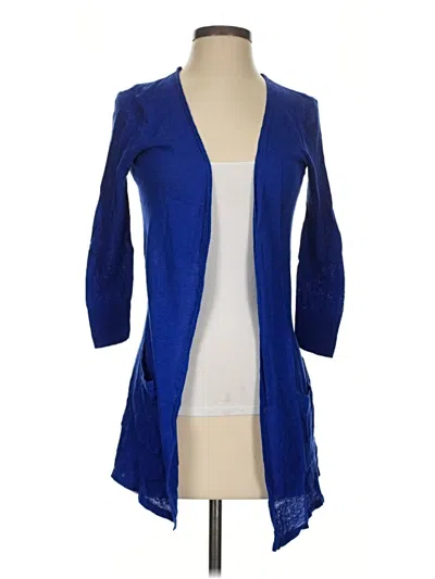 Pre-owned Tahari Cardigan Sweater In Blue
