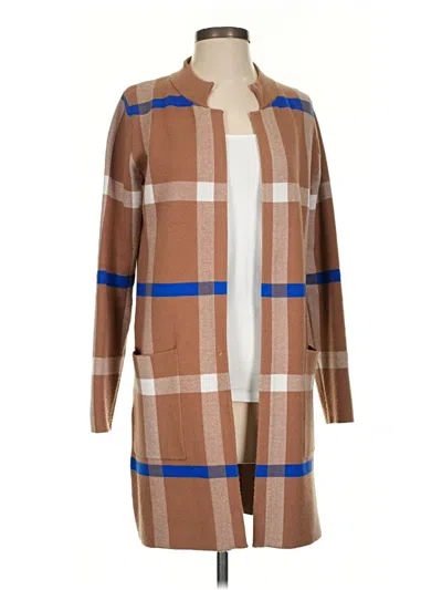 Pre-owned Tahari Cardigan Sweater In Brown