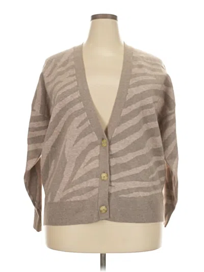 Pre-owned Tahari Cardigan Sweater In Brown