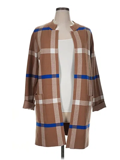 Pre-owned Tahari Cardigan Sweater In Brown