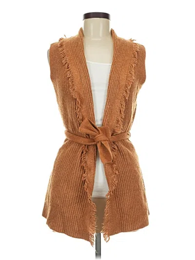 Pre-owned Tahari Cardigan Sweater In Brown