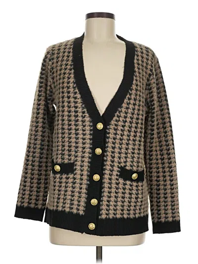Pre-owned Tahari Cardigan Sweater In Brown