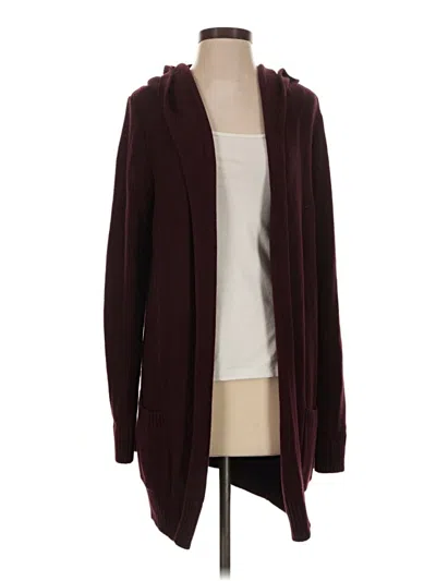 Pre-owned Tahari Cardigan Sweater In Burgundy