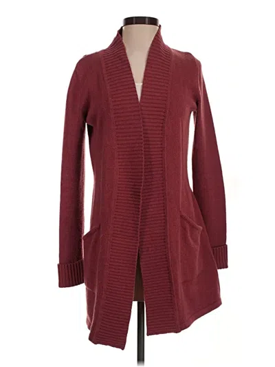 Pre-owned Tahari Cardigan Sweater In Burgundy