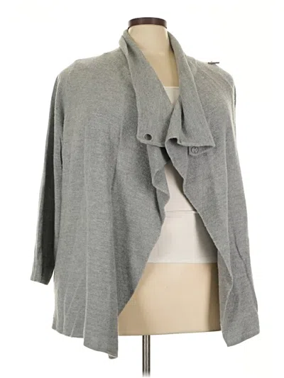 Pre-owned Tahari Cardigan Sweater In Gray