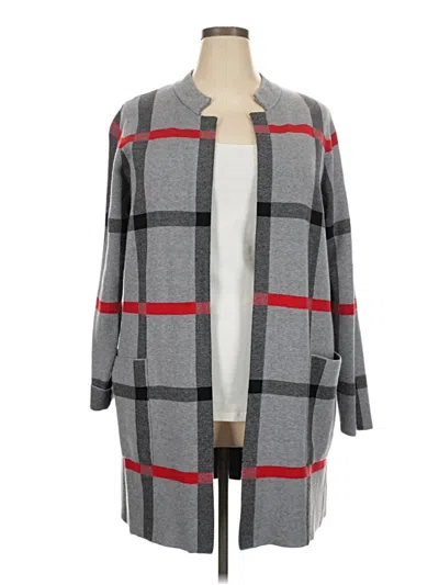 Pre-owned Tahari Cardigan Sweater In Gray