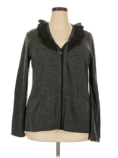 Pre-owned Tahari Cardigan Sweater In Gray