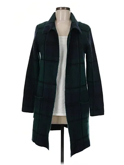 Pre-owned Tahari Cardigan Sweater In Green