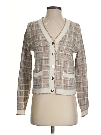 Pre-owned Tahari Cardigan Sweater In Ivory