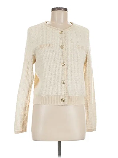 Pre-owned Tahari Cardigan Sweater In Ivory