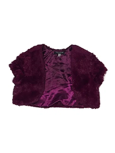 Pre-owned Tahari Kids' Cardigan Sweater In Purple