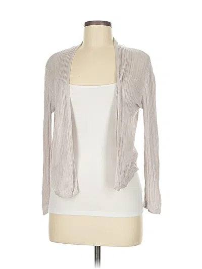 Pre-owned Tahari Cardigan Sweater In Silver