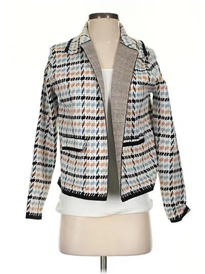 Pre-owned Tahari Cardigan Sweater In Silver