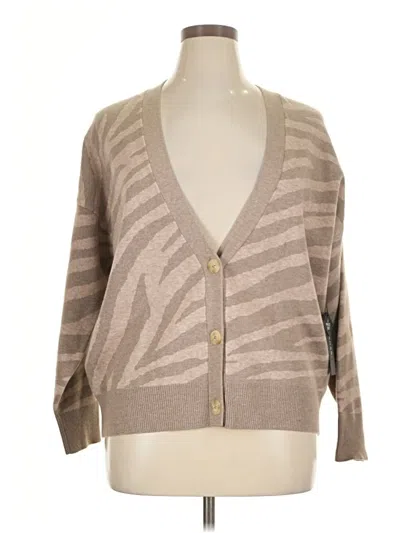 Pre-owned Tahari Cardigan Sweater In Tan