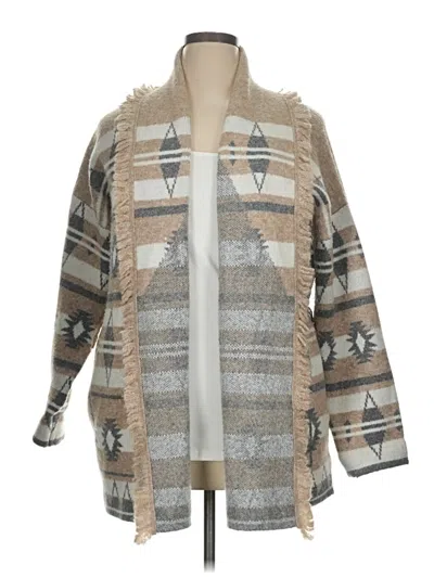 Pre-owned Tahari Cardigan Sweater In Tan