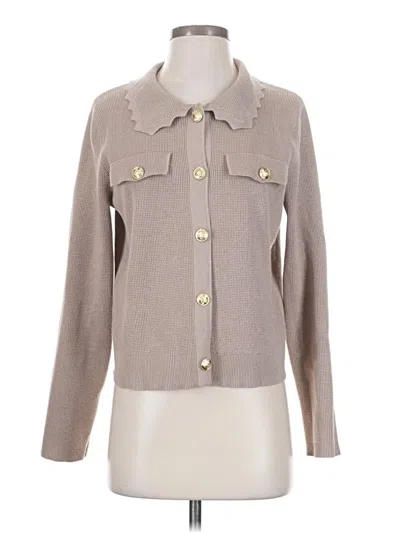 Pre-owned Tahari Cardigan Sweater In Tan