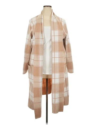 Pre-owned Tahari Cardigan Sweater In Tan