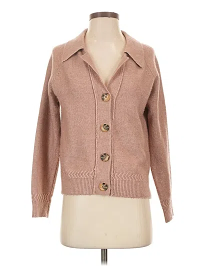 Pre-owned Tahari Cardigan Sweater In Tan