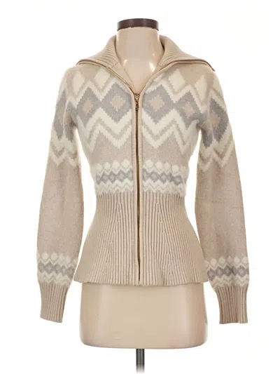Pre-owned Tahari Cardigan Sweater In Tan